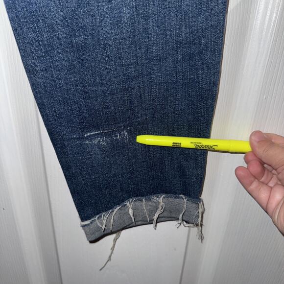 Mother Denim Jeans Stretch High Waisted Looker Ankle Fray Size 28 27in - Picture 8 of 13